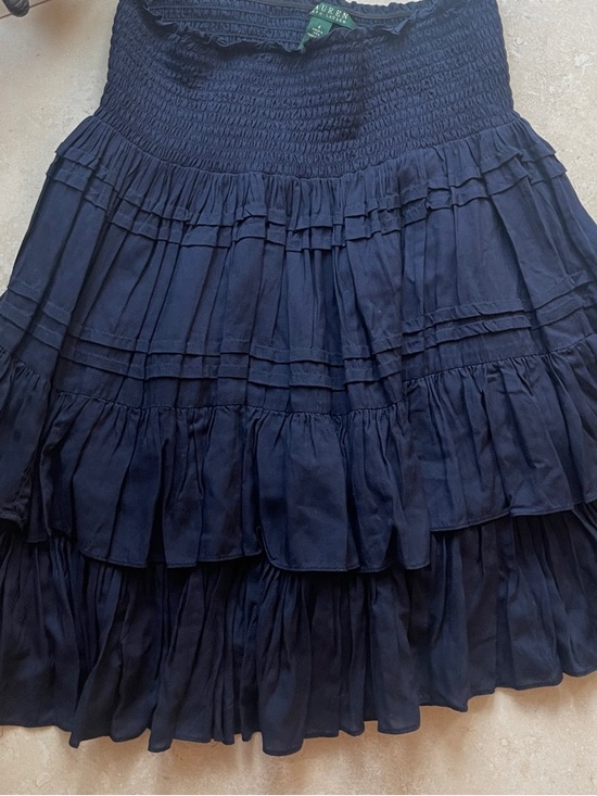 Lauren Ralph Lauren Dresses & Skirts - Lauren Ralph Lauren Dark Navy Tiered Smocked Skirt